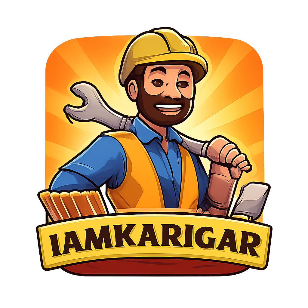 IAMKARIGAR logo icon representing skilled workers and labor services in India on the IAMKARIGAR platform